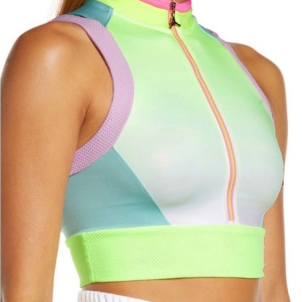 Jordan Heatwave Crop Top, women’s L, zip up, tight fit,  stretchy​ - Picture 2 of 7